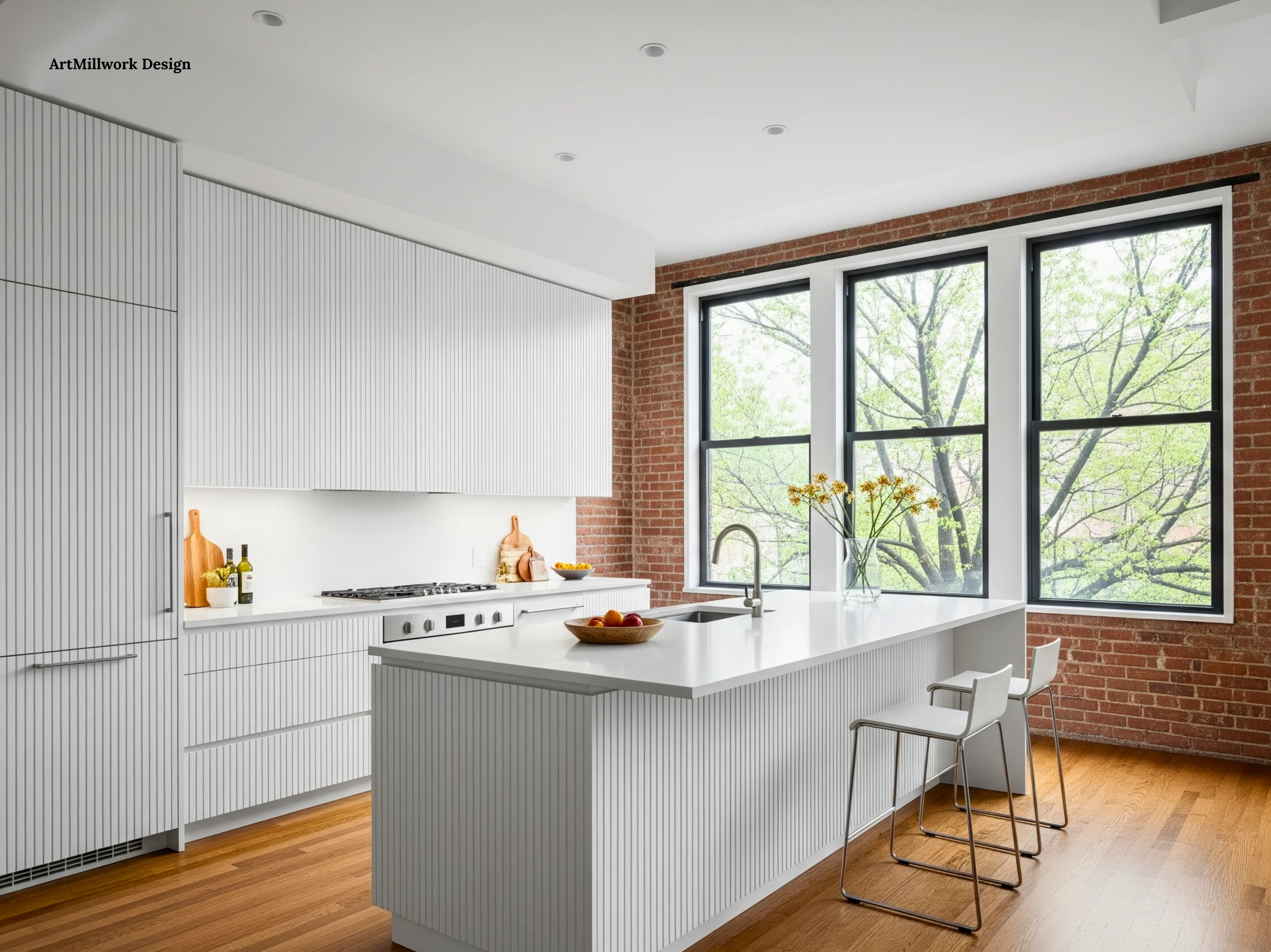 Custom Slats Cabinet Doors for Kitchen Refacing | Made in NY - Image 12