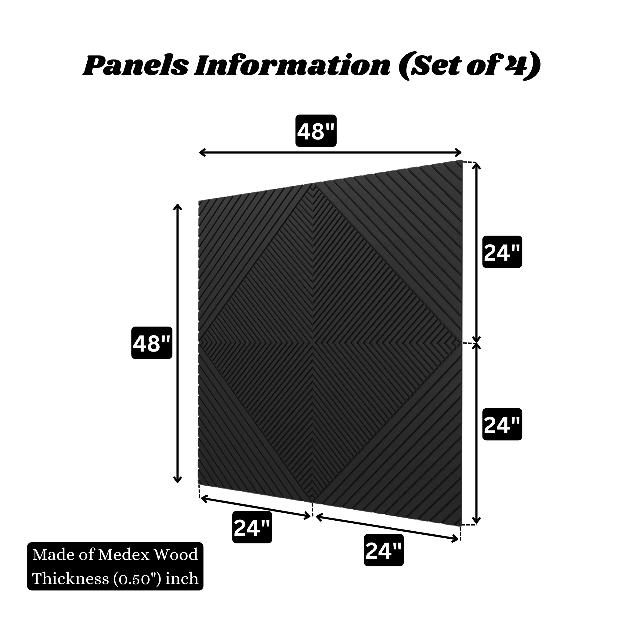 3D Acoustic Wall Panels Black Geometric for Sound and Style - Image 4