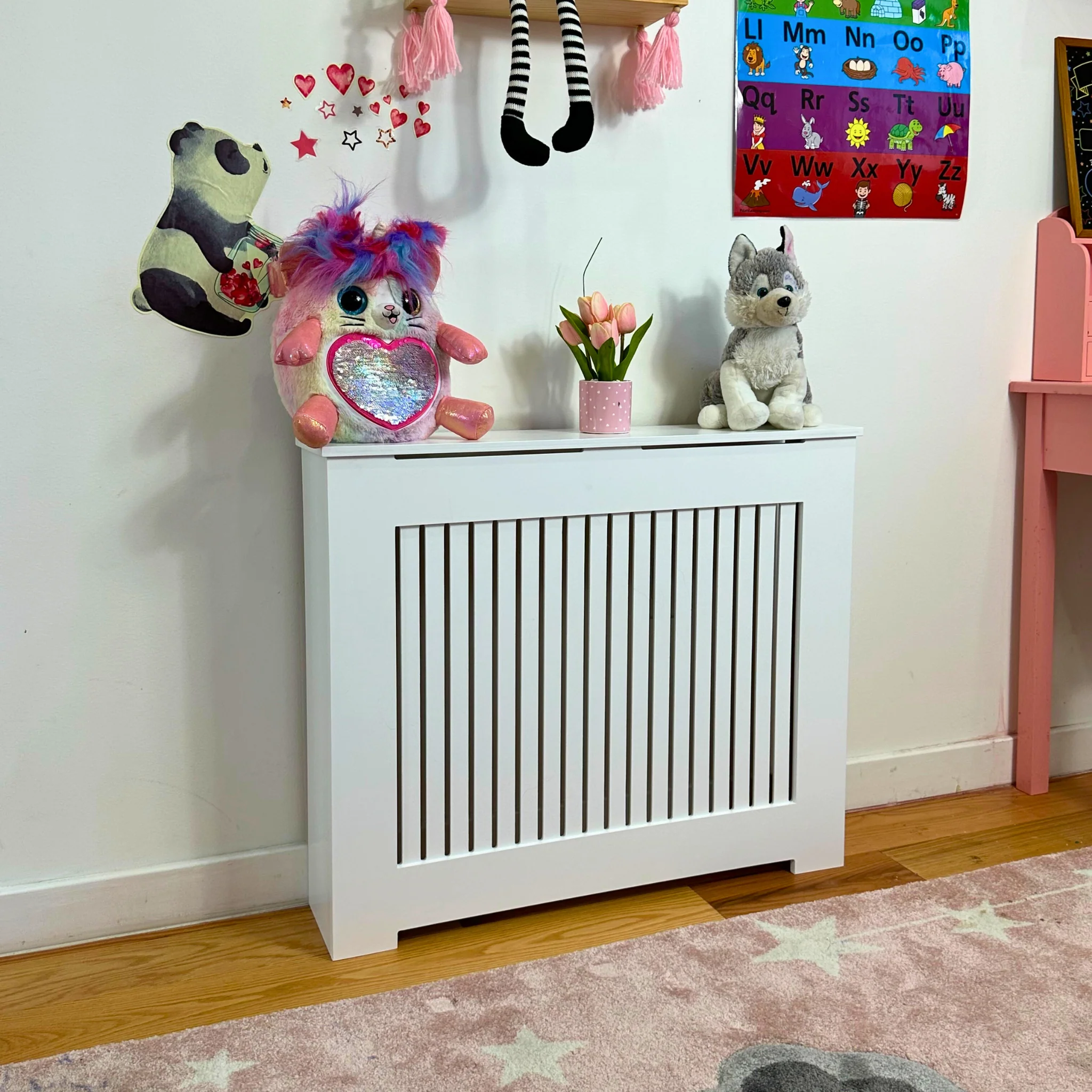 Custom White Radiator Cover NYC - STELLA Modern Heat Cabinet - Image 4