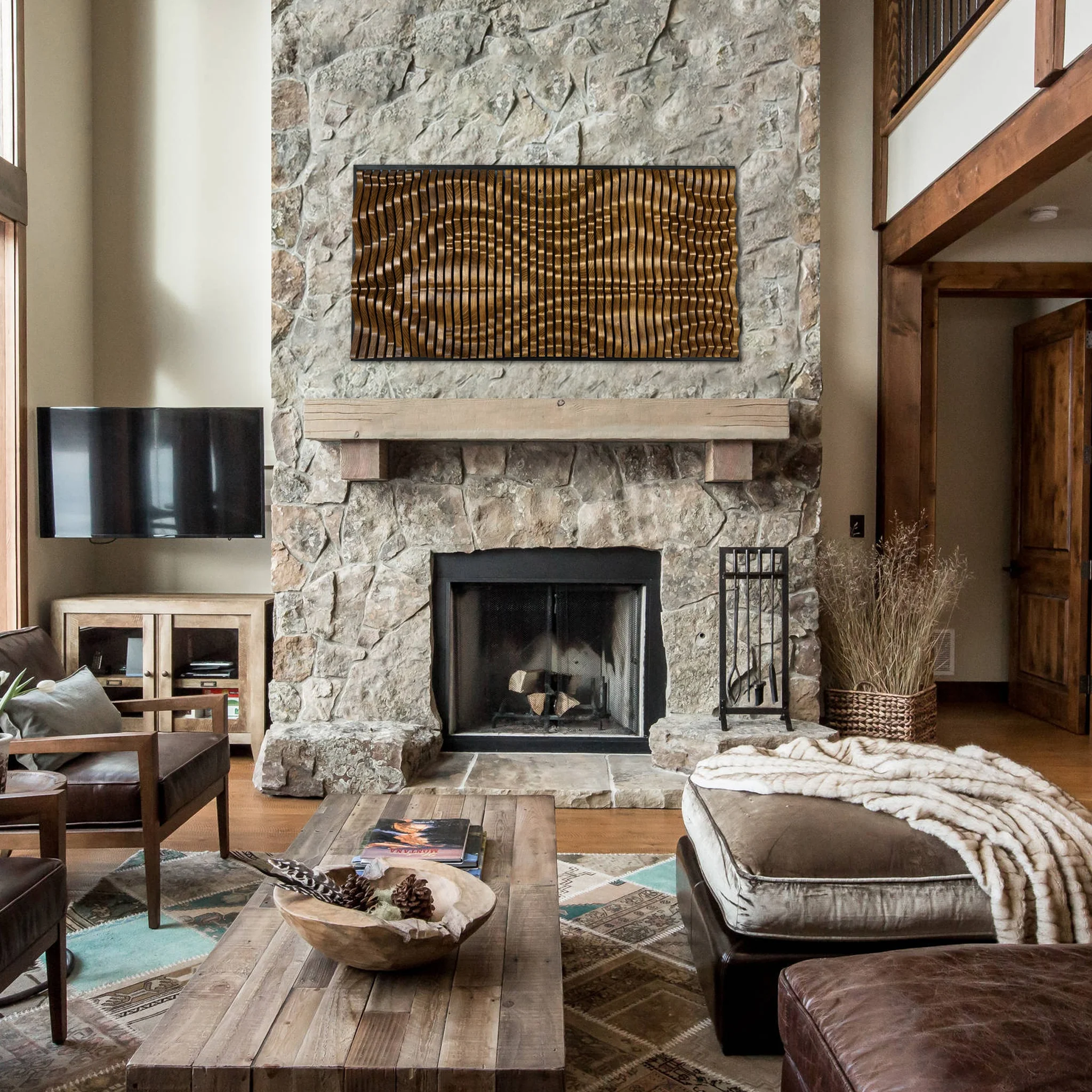 GOLIATHUS Wood Wall Art, Acoustic Wall Art Panel, Solid Wood - Image 5