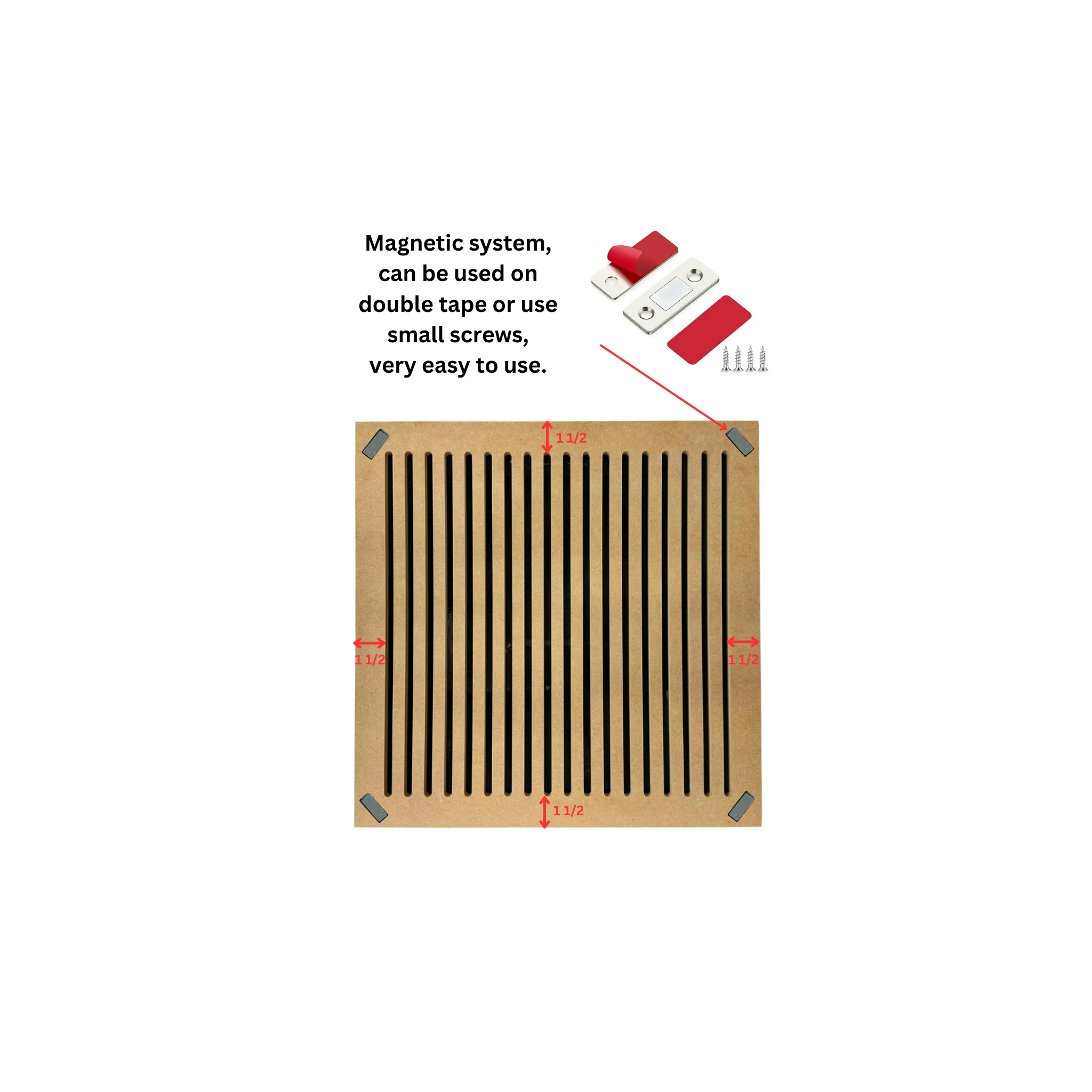 24x24 Magnetic Air Vent Cover - Unfinished & Ready to Paint - Image 2