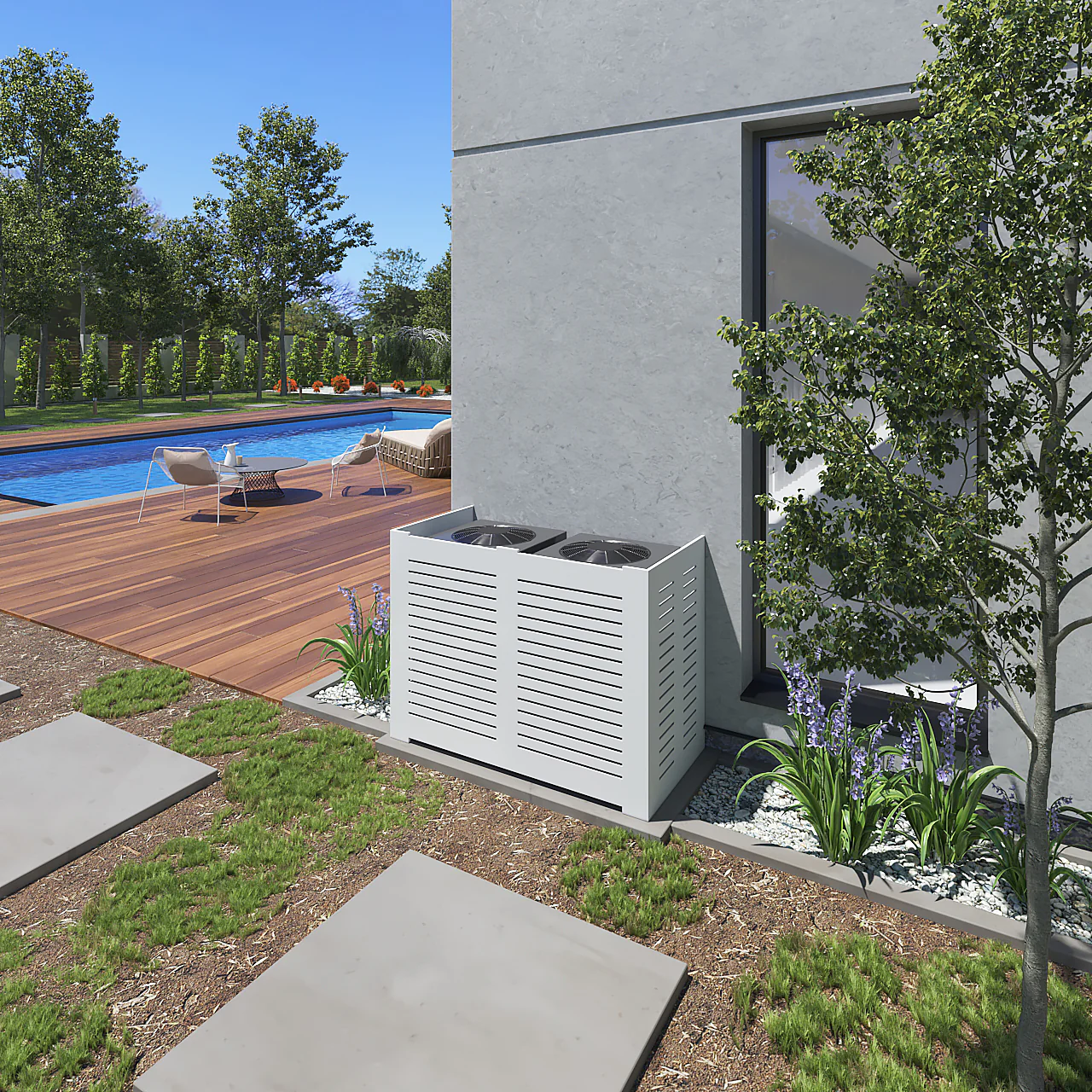 Weatherproof Fence to Cover AC Units - Durable PVC Enclosure - Image 10