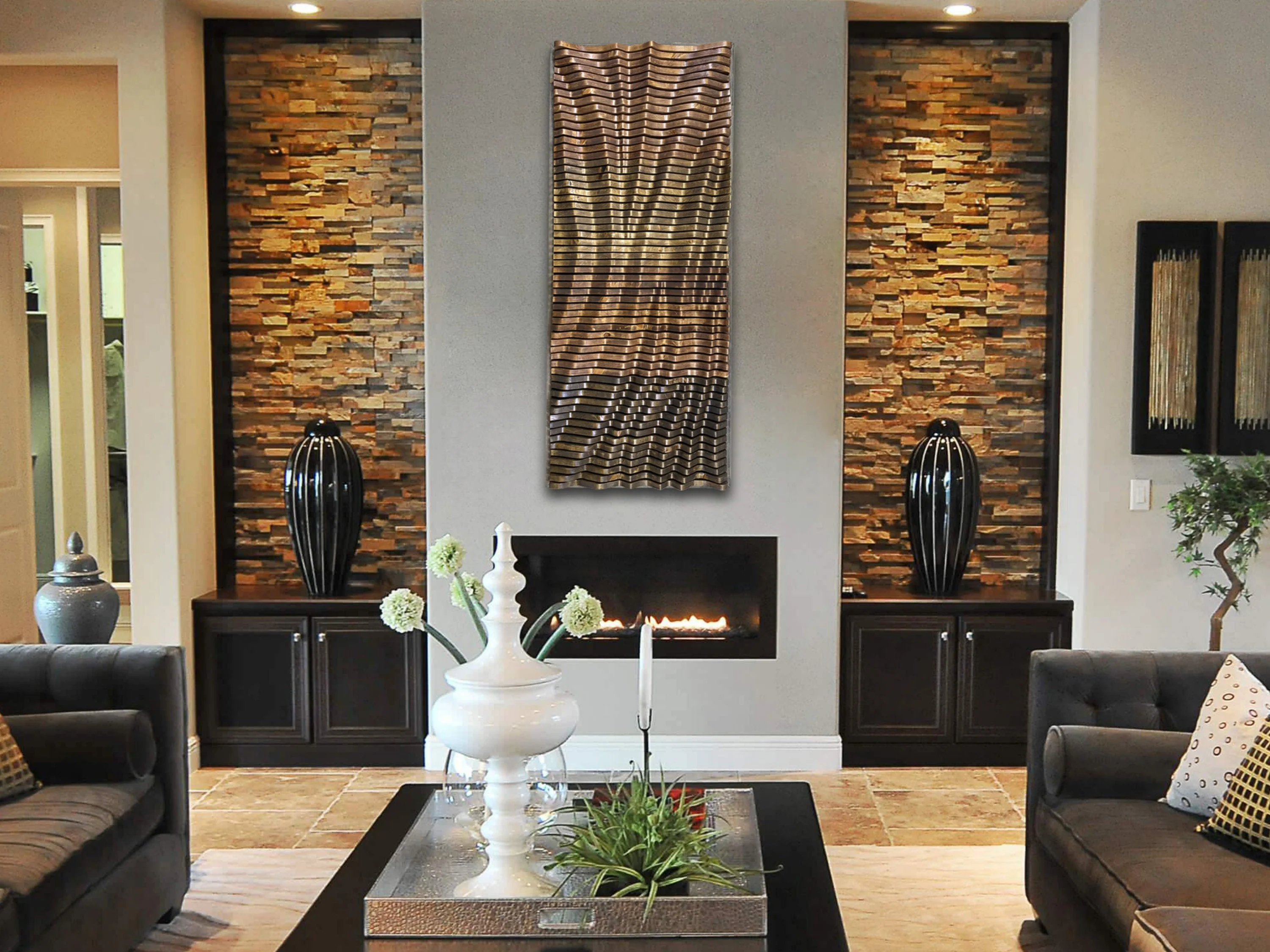 TRAVERSO Wood Wall Art, Parametric Acoustic Panel, Handmade - Image 8