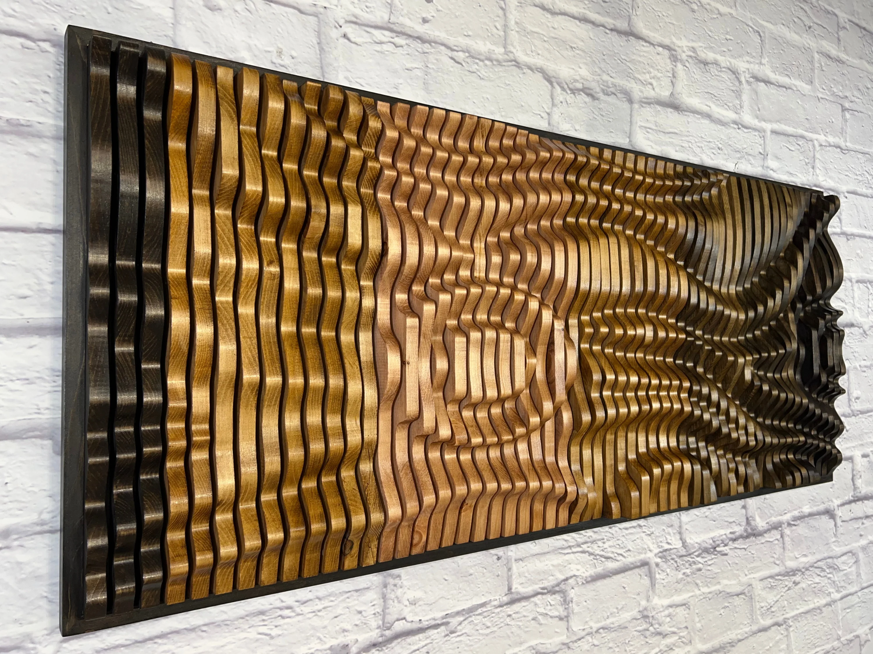 SUNSET Parametric 100% Wood Wall Art - Acoustic Wall Panel - Image 6